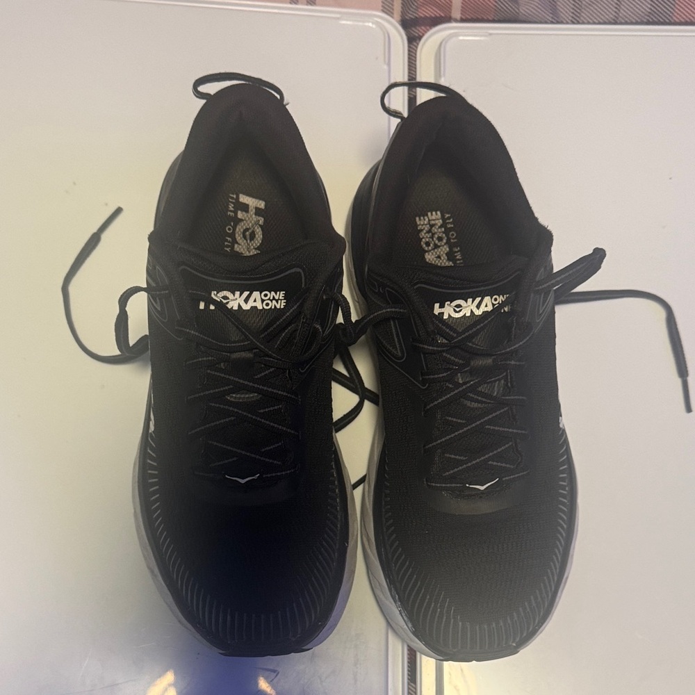 Hoka One One woman  Black Athletic Shoes